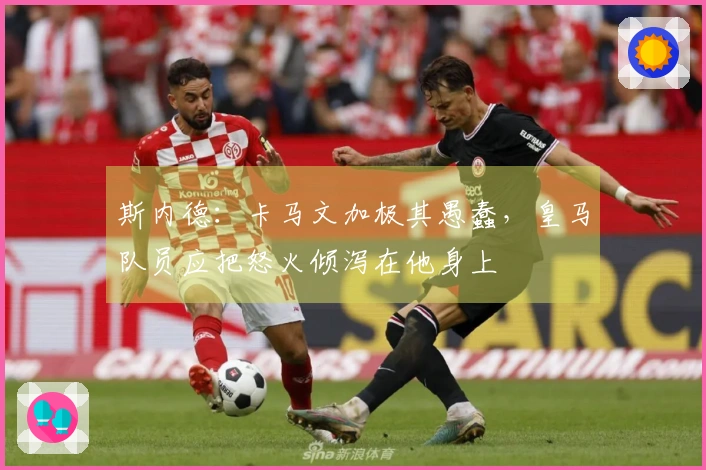 斯内德：卡马文加极其愚蠢，皇马队员应把怒火倾泻在他身上